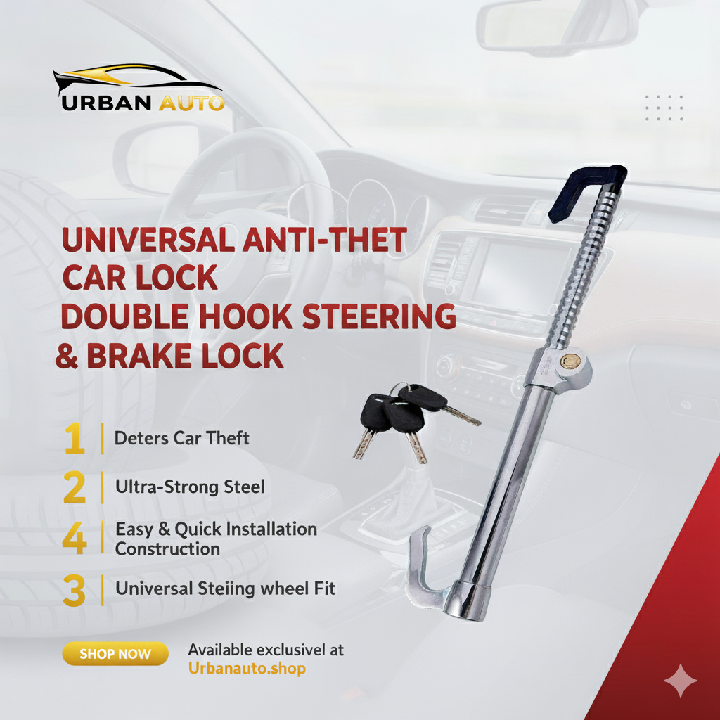 Double Hook Clutch Brake Lock Steering Wheel Locks for Cars